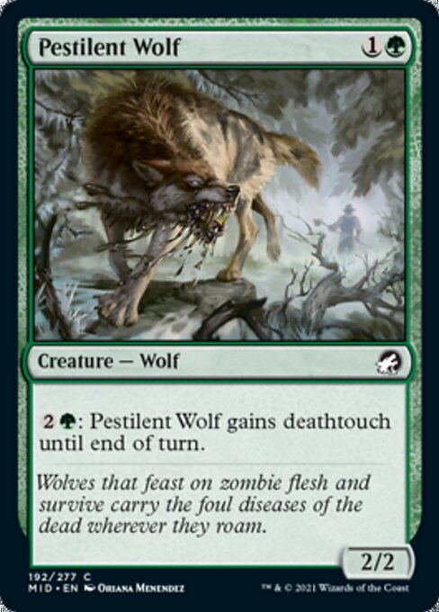 192Pestilent Wolf 192/277 Common - Midnight Hunt