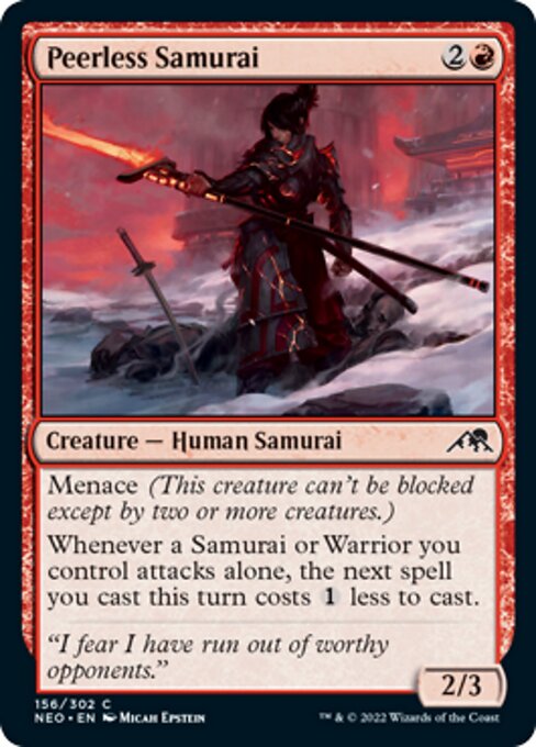 Peerless Samurai 156/302 -  Kamigawa Neon Dynasty CONNN