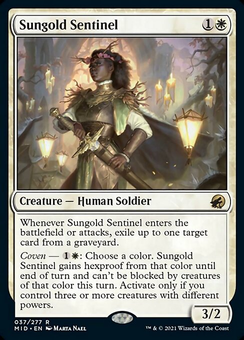 37Sungold Sentinel 37/277 Rare - Midnight Hunt