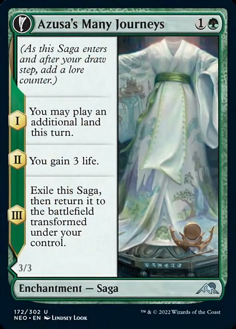Azusa's Many Journeys // Likeness of the Seeker 172/302 -  Kamigawa Neon Dynasty UNCLE