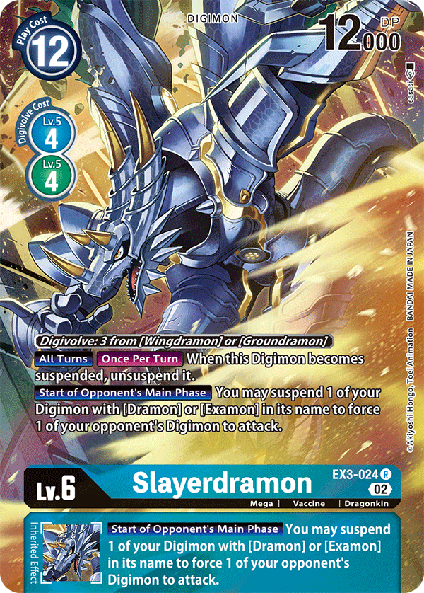 ALTERNATE ART Slayerdramon EX3-024 - Rare EX03 Draconic Roar