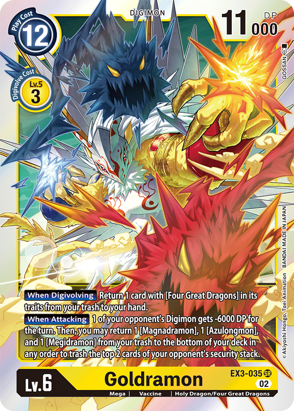 Goldramon EX3-035 - Super Rare EX03 Draconic Roar