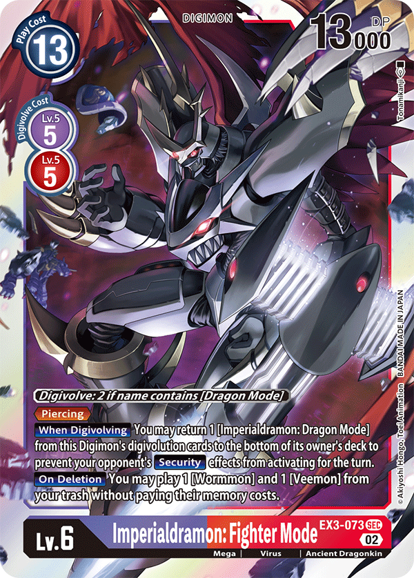 Imperialdramon Fighter Mode Ex3-073 Sec - Secret Rare Ex03 Draconic Roar
