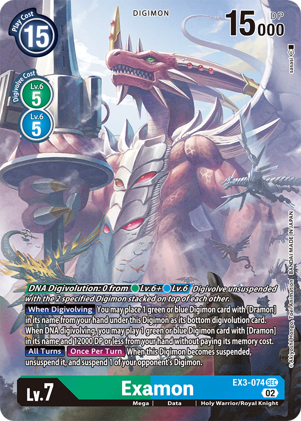 ALTERNATE ART Examon EX3-074 SEC - Secret Rare EX03 Draconic Roar