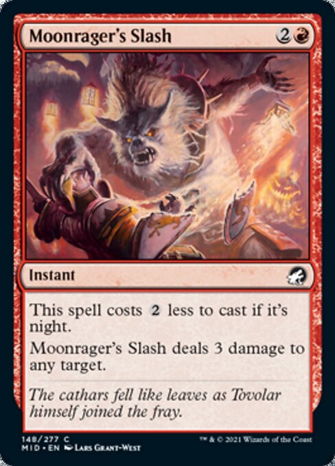 148Moonrager's Slash 148/277 Common - Midnight Hunt