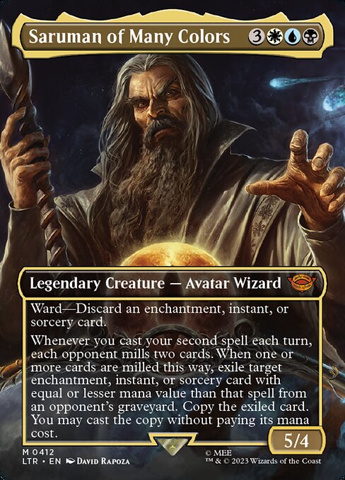 BORDERLESS Saruman of Many Colors #412  - Mythic Lord of the Rings: Tales of Middle-Earth