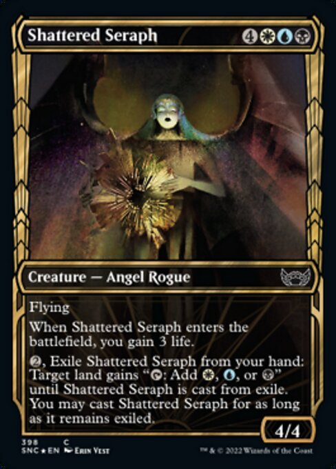 GILDED FOIL Shattered Seraph  #398 - Streets of New Capenna