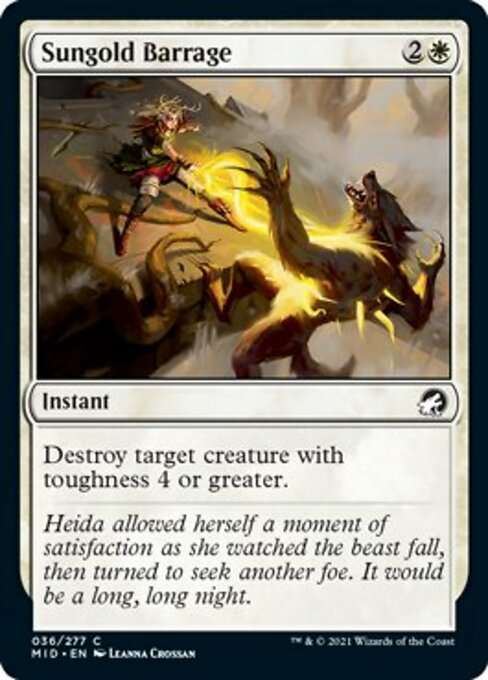 36Sungold Barrage 36/277 Common - Midnight Hunt