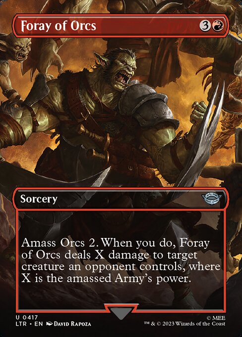 BORDERLESS Foray of Orcs #417  - Uncommon Lord of the Rings: Tales of Middle-Earth