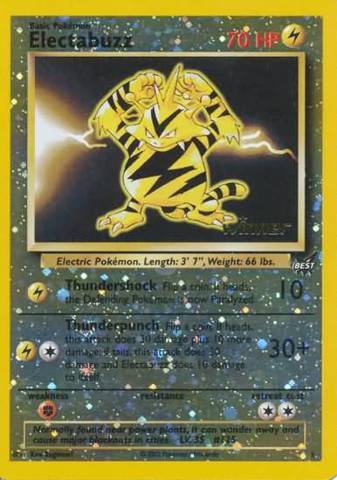 Electabuzz - 1 - Reverse Holo Winner 2003 Best Of Game Promo