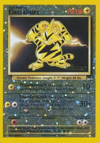 Electabuzz - 1 - Reverse Holo WINNER 2003 Best of Game Promo
