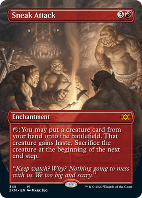 FOIL BORDERLESS - Sneak Attack 348 - Double Masters-Cherry Collectables