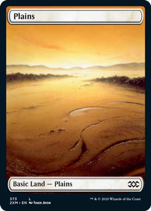 FOIL - Plains 373 - Double Masters-Cherry Collectables