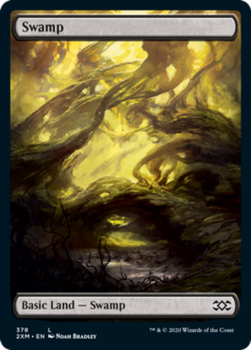 FOIL - Swamp 378 - Double Masters-Cherry Collectables