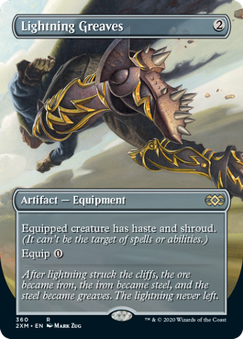 FOIL BORDERLESS - Lightning Greaves 360 - Double Masters-Cherry Collectables