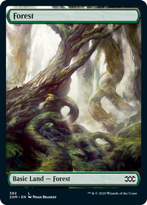 FOIL - Forest 382 - Double Masters-Cherry Collectables
