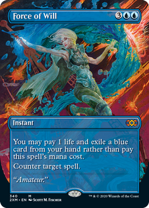 FOIL BORDERLESS - Force of Will 340 - Double Masters-Cherry Collectables