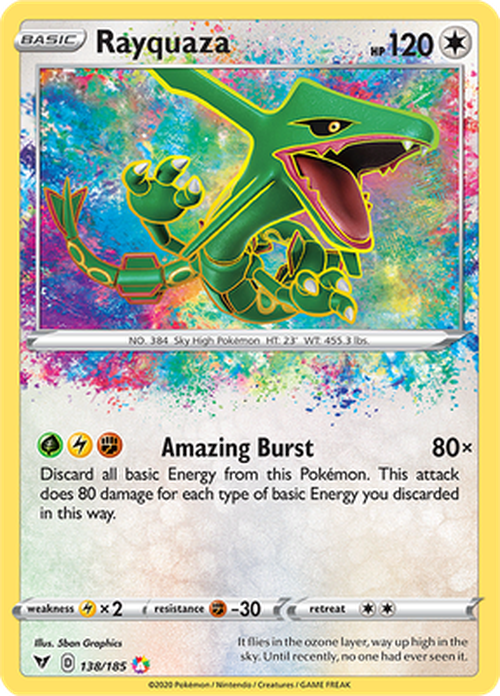 Rayquaza - 138/185 - Amazing Rare - Vivid Voltage-Cherry Collectables