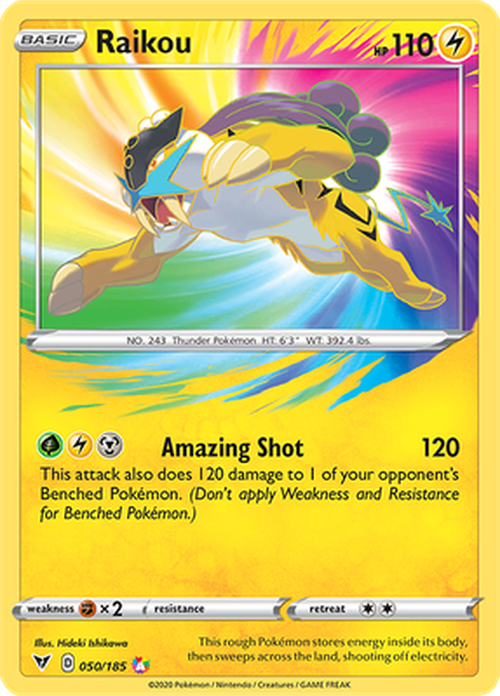 Raikou - 050/185 - Amazing Rare - Vivid Voltage-Cherry Collectables