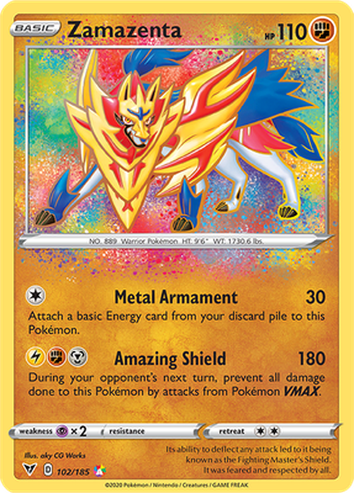 Zamazenta - 102/185 - Amazing Rare - Vivid Voltage-Cherry Collectables