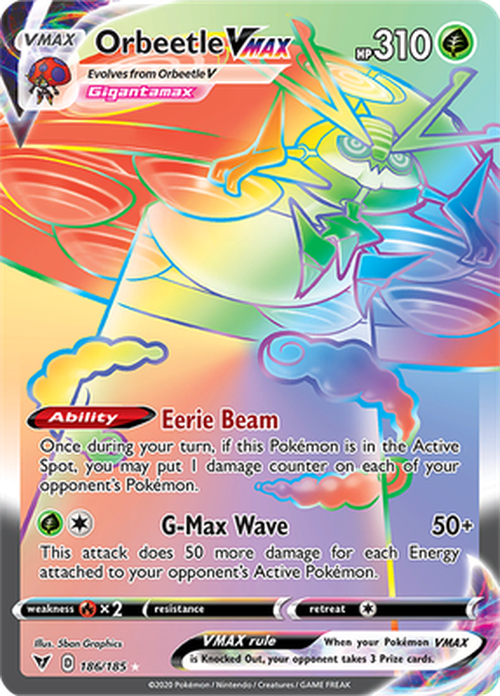 Orbeetle VMAX - 186/185 - HYPER RARE - Vivid Voltage-Cherry Collectables