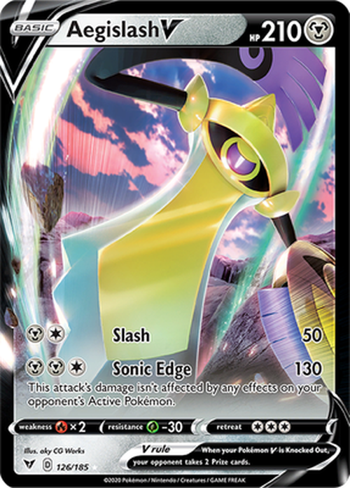 Aegislash V - 126/185 - Ultra Rare - Vivid Voltage-Cherry Collectables