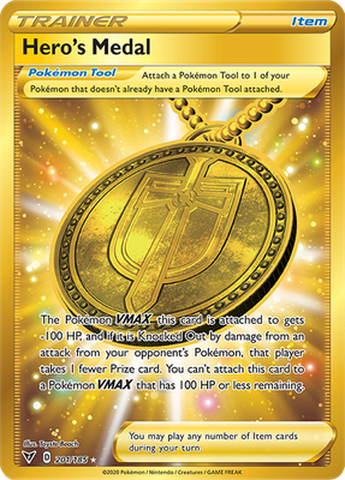 Hero's Medal - 201/185 - SECRET RARE - Vivid Voltage-Cherry Collectables
