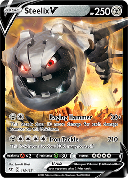 Steelix V - 115/185 - Ultra Rare - Vivid Voltage-Cherry Collectables