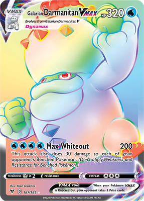 Galarian Darmanitan VMAX - 187/185 - HYPER RARE - Vivid Voltage-Cherry Collectables