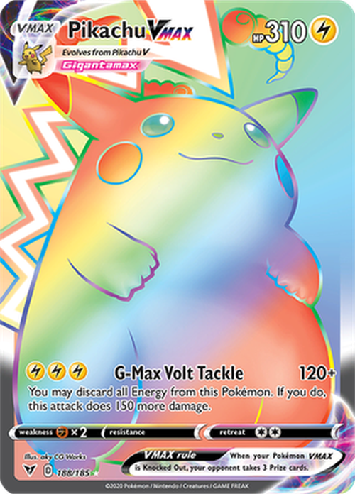 Pikachu VMAX - 188/185 - HYPER RARE - Vivid Voltage-Cherry Collectables
