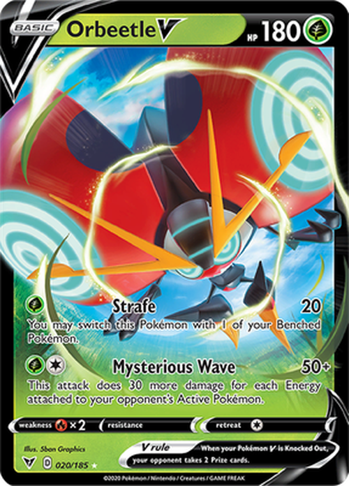 Orbeetle V - 020/185 - Ultra Rare - Vivid Voltage-Cherry Collectables