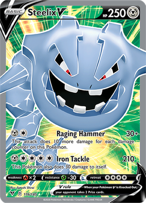 Steelix V - 176/185 - FULL ART Ultra Rare - Vivid Voltage-Cherry Collectables