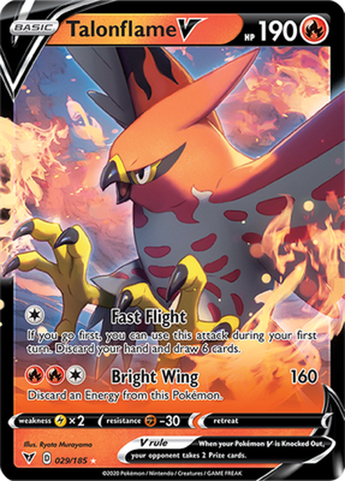 Talonflame V - 029/185 - Ultra Rare - Vivid Voltage-Cherry Collectables