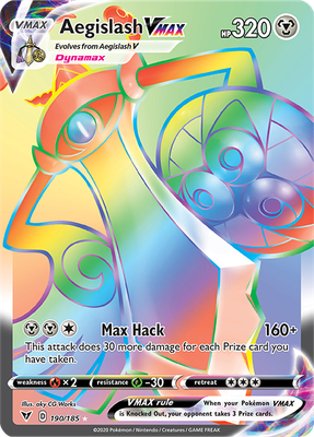 Aegislash VMAX - 190/185 - HYPER RARE - Vivid Voltage-Cherry Collectables