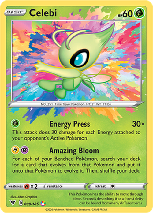 Celebi - 009/185 - Amazing Rare - Vivid Voltage-Cherry Collectables