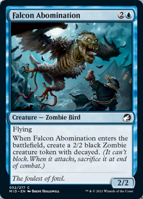 52Falcon Abomination 52/277 Common - Midnight Hunt