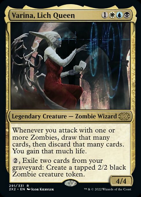 Varina, Lich Queen 291 /331 - Rare Double Masters 2022