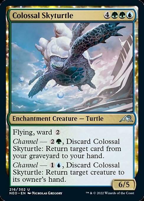 Colossal Skyturtle 216/302 -  Kamigawa Neon Dynasty UNCLE