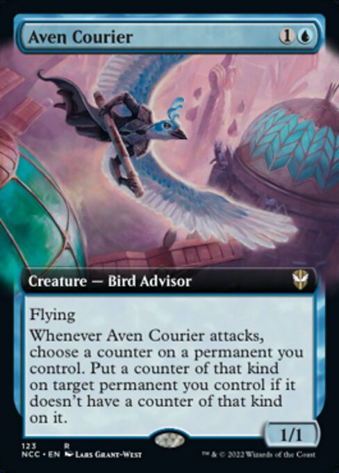 EXTENDED Aven Courier #123 -  New Capenna Commander