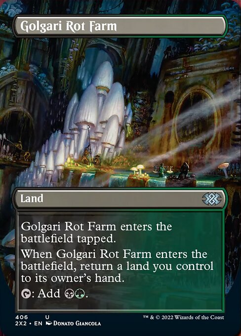BORDERLESS Golgari Rot Farm 406# - Uncommon Double Masters 2022