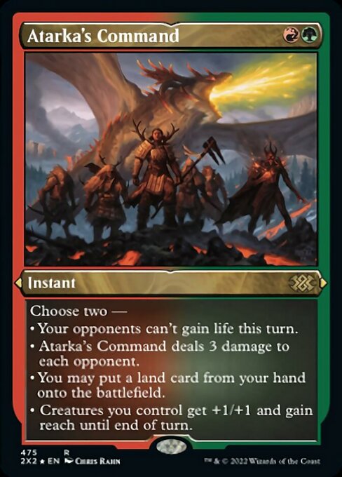 ETCHED FOIL Atarka's Command 475# - Rare Double Masters 2022