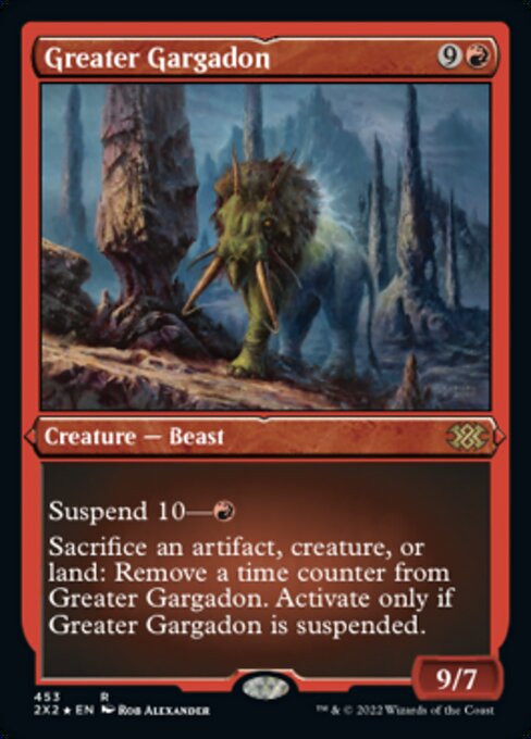 ETCHED FOIL Greater Gargadon 453# - Rare Double Masters 2022