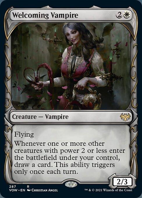 Foil Showcase Welcoming Vampire - No 287 Rare Crimson Vow