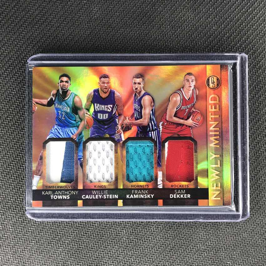 2015-16 Gold Standard TOWNS CAULEY KAMINSKY DEKKER Rookie Patch 6/25-Cherry Collectables