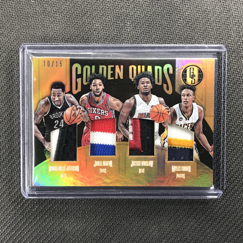 2016-17 Gold Standard JEFFERSON OKAFOR WINSLOW TURNER Quads Patch 10/15-Cherry Collectables