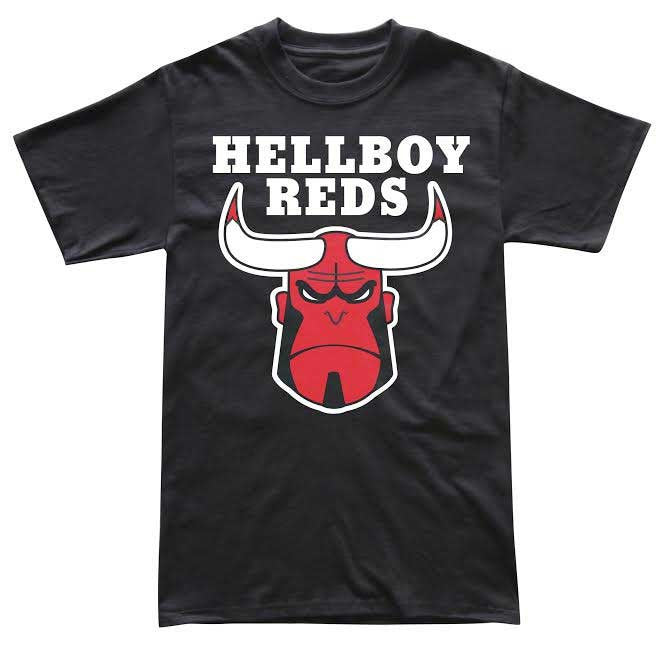 Hellboy Reds Short Sleeve Black T-Shirt-Cherry Collectables