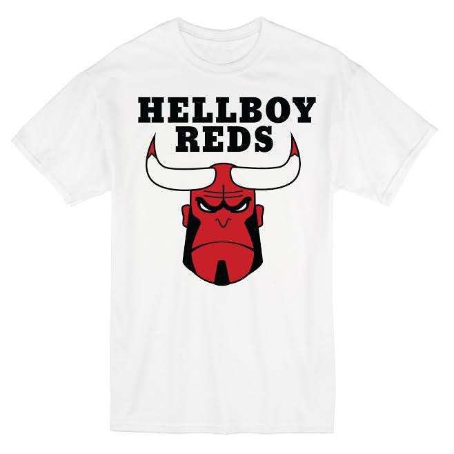 Hellboy Reds Short Sleeve White Shirt-Cherry Collectables