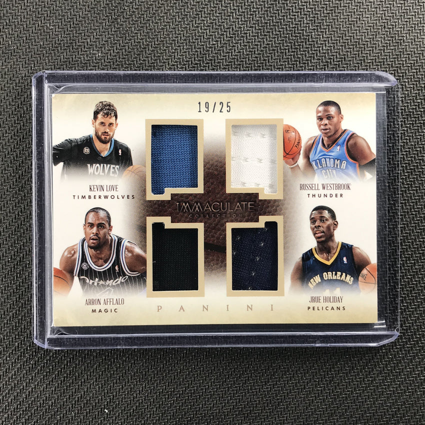 2013-14 Immaculate LOVE WESTBROOK AFFLALO HOLIDAY Quad Jersey 19/25-Cherry Collectables