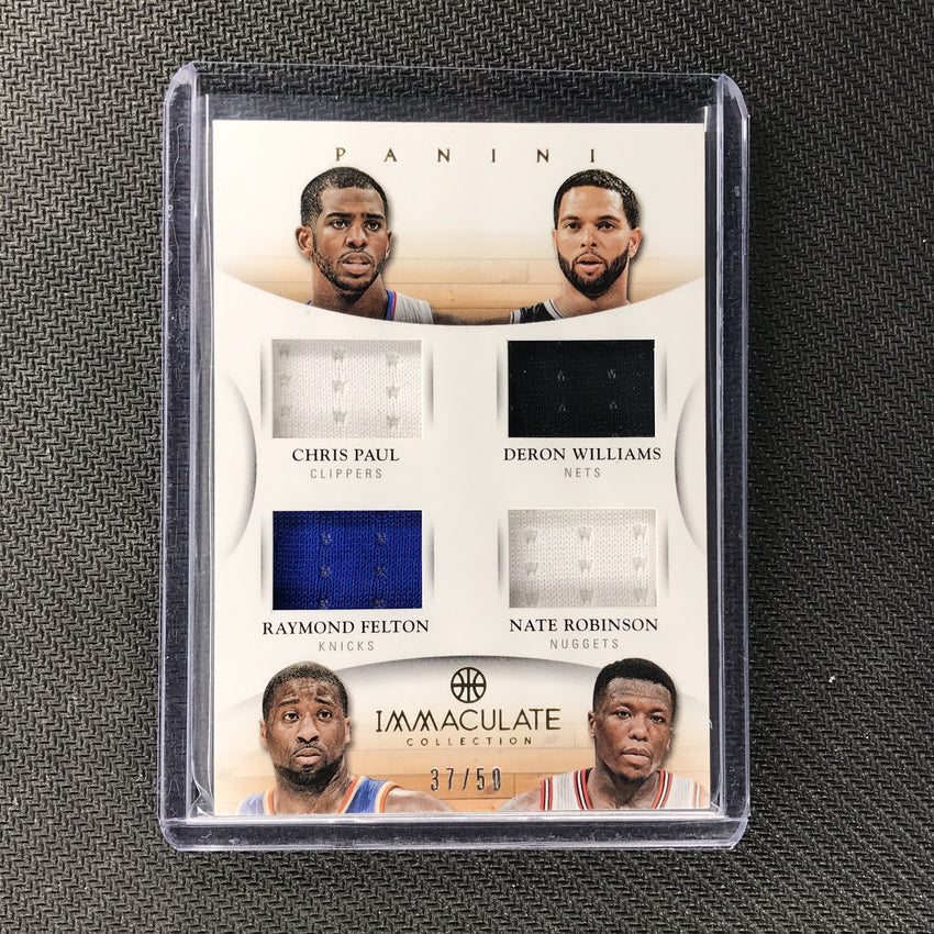 2012-13 Immaculate PAUL WILLIAMS FELTON ROBINSON Quad Jersey 37/50-Cherry Collectables
