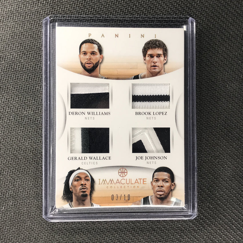 2012-13 Immaculate WILLIAMS LOPEZ WALLACE JOHNSON Quad Patch 3/10-Cherry Collectables